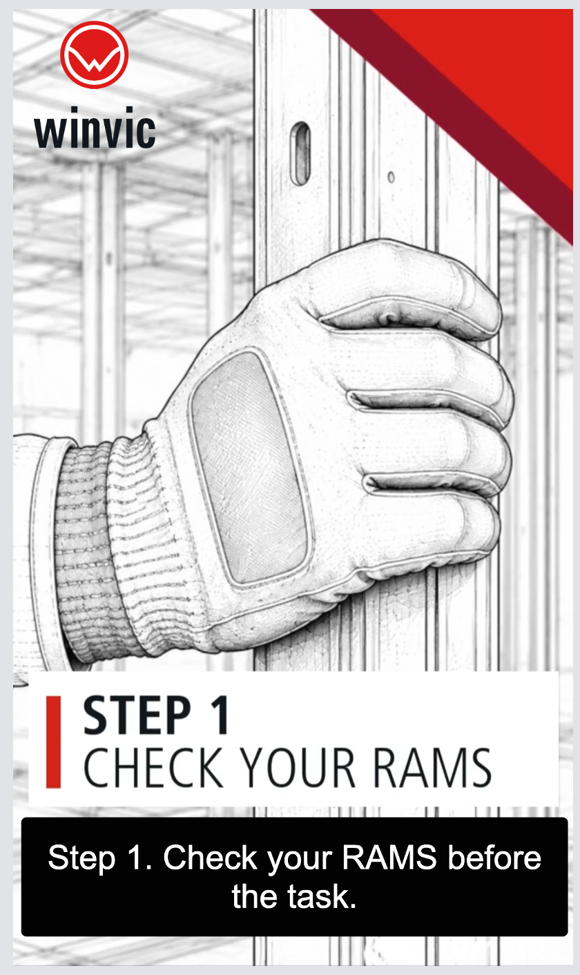 Winvic illustrated safety check step